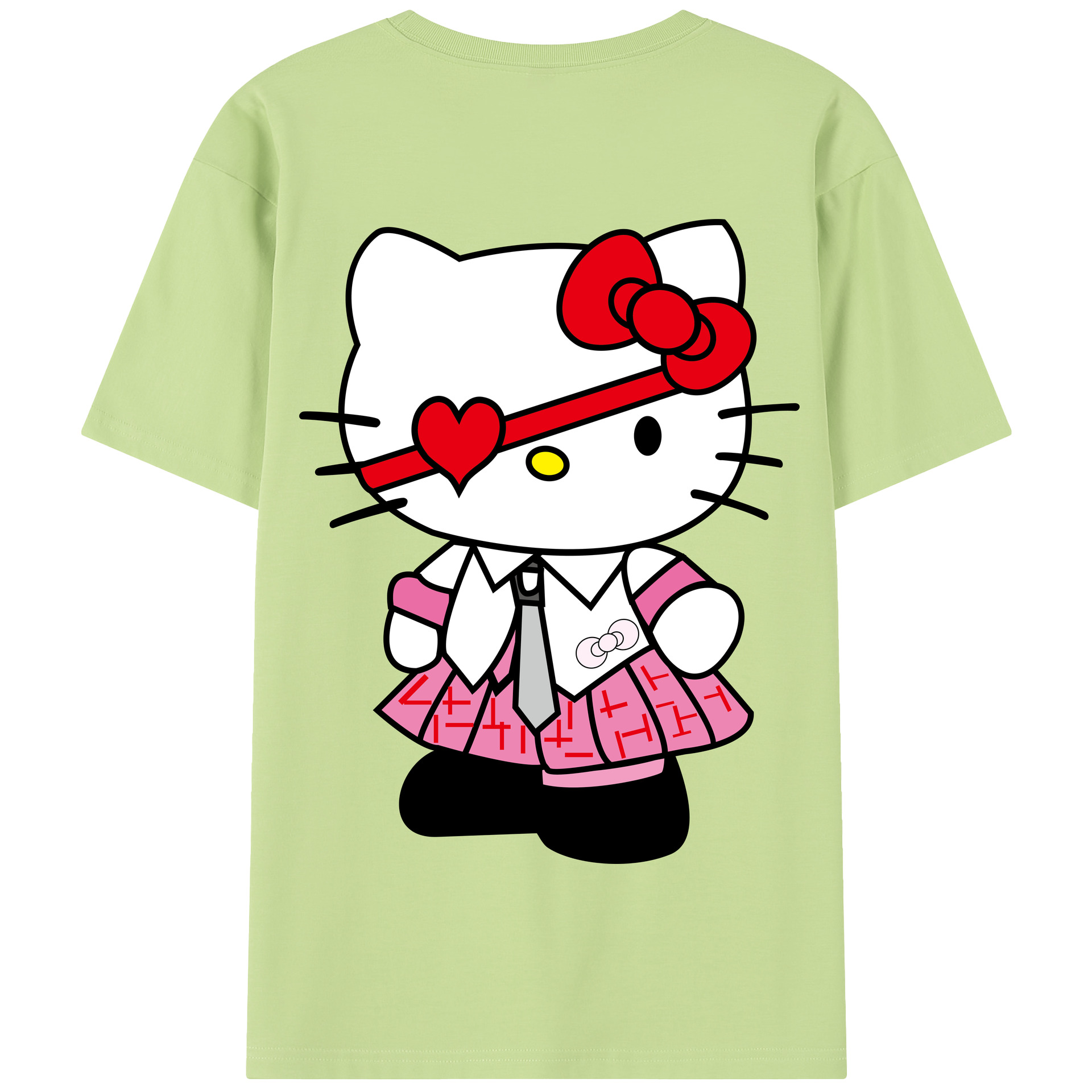 （画像用） Hello Kitty ハローキティ 綿100％半袖Tシャツ（背面プリント）